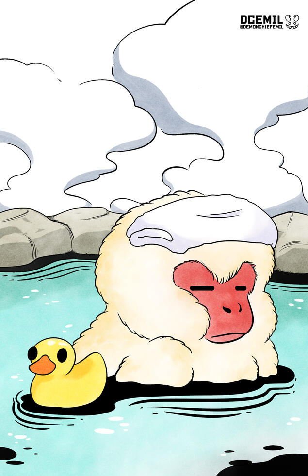 Hot Spring Monke